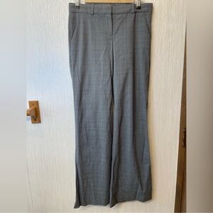 Theory Charcoal Checkered Wool Women's Trousers